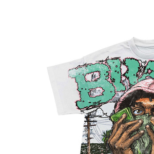<b>Men's</b> Formal T-Shirt Oversized Short Sleeve 100% Cotton <b>Turtleneck</b> Silk Screen Printed Pattern Regular Fit Front Logo - Product Image 2