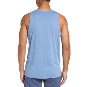 New Arrival <b>Men</b> Tank Top Ribbed Polyester Cotton Sleeveless Gym <b>Singlets</b> Comfortable Fit Casual Tank Top - Product Image 4