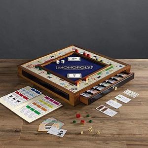 Plateau de jeu Monopoly rectangulaire en bois fait main de haute qualité, ensemble de jeu classique durable, idéal pour les fêtes de déménagement, écologique, directement de l'usine - Product Image 2