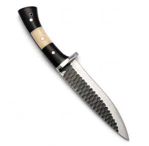 Scale-textured black finish high carbon steel prep <b>tool</b> with polished hollow-ground cutting edge and drop-point <b>profile</b> - Product Image 6