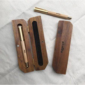 Boîte à stylos en bois pliable avec serrure magnétique mallette de rangement artisanale pour stylos de qualité supérieure - Product Image 1