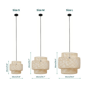 High Quality Pendant Light Bamboo Light Fixture Rattan Pendant Light Bamboo Lampshade Handmade <b>Wicker</b> Lampshade Supplier - Product Image 5