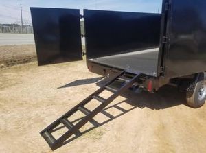 Remolques Down 2 Earth Trailers 7x14 de 2026, recién fabricados, con lados altos de 48 pulgadas, remolque basculante de perfil bajo y rampas disponibles a bajo precio. - Product Image 2