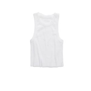 Elegante Camiseta sin Mangas de Algodón Acanalado, Cómoda y Ligera para Uso Diario, Camiseta de Punto Acanalado de Algodón, Atuendo Casual de Verano sin Mangas - Product Image 4