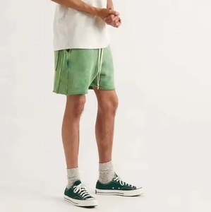 Pantalones Cortos Bermuda para Hombre, 100% Algodón, Tejido de Punto, con Cordón, Color Sólido, Estilo Vintage, Casual, Cintura Media, Transpirables, de Secado Rápido y Ecológicos - Product Image 3