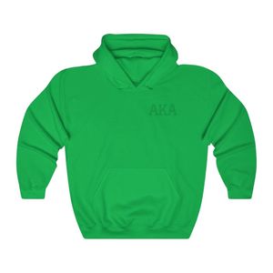 เสื้อฮู้ดสีเขียวไอริชพิมพ์ลายตราสัญลักษณ์สีเขียว ผ้าฟลีซแบบสวมหัว ยูนิเซ็กซ์ เสื้อผ้าสำหรับชมรมกรีก รับผลิตแบบ OEM ODM - Product Image 1