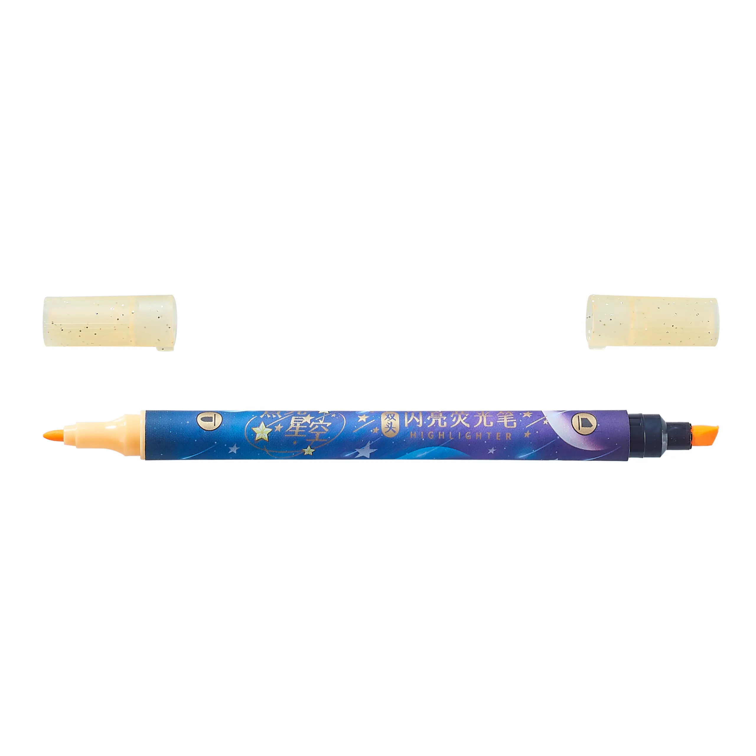 मिश्रित कैंडी रंगों #2078 लाइट में सौंदर्यपूर्ण प्यारा पेस्टल हाइलाइटर्स ओब्लिक छेनी और फेल्ट टिप फ्लोरोसेंस पेन का 6-पीसी सेट