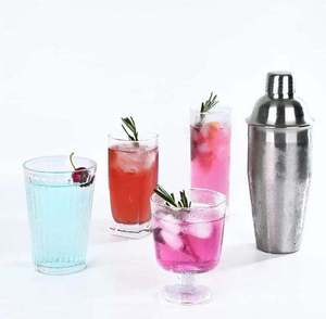 Ensemble de shakers Boston miniatures en acier inoxydable et cuivre martelé, outil de bar, shaker à cocktails avec finition argentée, matériau métallique - Product Image 4