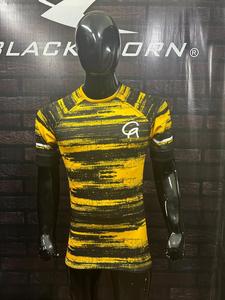 Maillot de rugby personnalisé en Spandex/Polyester à col en V, respirant, avec logo frontal par sublimation, uniforme de rugby, maillot de sport avec GPS - Product Image 6