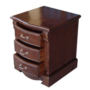 Table de chevet en bois massif, style européen, meubles de chevet, table à lampe classique minimaliste pour la maison, la chambre à coucher, l'hôtel - Product Image 4