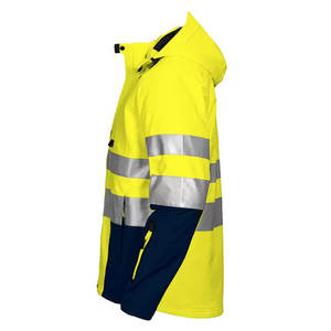 Unisex High Visibility Waterproof <b>Winter</b> Safety Jacket Reflective Strips Detachable Hood CE Certified Needle Detection - Product Image 4