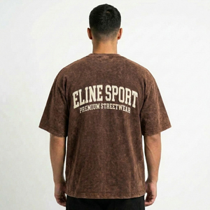 Camiseta Premium para Hombre con Efecto Desgastado Mineral Wash, Ajuste Holgado de Lujo, Hombros Caídos, Fabricante de Ropa de Algodón - Product Image 2