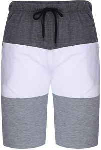 Pantalones Cortos de Punto de Algodón con Bloques de Color para Hombre, Transpirables, Casuales, para Verano - Product Image 5