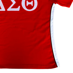Camiseta personalizada con letras griegas para mujer, color rojo, DST Delta Sigma Theta, para verano, corte ajustado, 100% algodón - Product Image 4