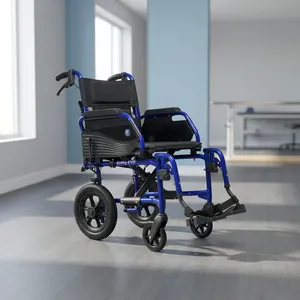 Silla de Ruedas Ligera de Aluminio Vermeiren Bobby Transport Manual, Ajustable en Altura, Plegable, con Freno Lineal, Capacidad de 100 kg - Product Image 1