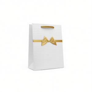 Sacchetto Regalo Ilan 18x24x8cm Taglia S con Fiocco Dorato per Regali di Festa - Product Image 2