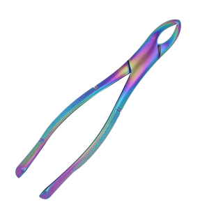 151SR Pince d'extraction universelle pédiatrique pour racines dentaires inférieures, en acier inoxydable chirurgical, avec manche coloré - Product Image 2