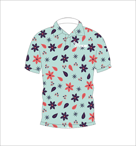 เสื้อโปโลพิมพ์ลายดอกไม้แบบกำหนดเอง แขนสั้น สวมใส่สบาย เหมาะสำหรับกอล์ฟ เทนนิส ชุดทีมฤดูร้อน - Product Image 2