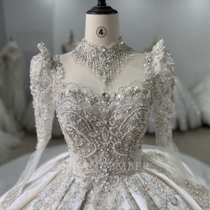 Jancember XS131 <span class=keywords><strong>Civil</strong></span> manches longues paillettes perles mariée gonflée femmes robes <span class=keywords><strong>robe</strong></span> de <span class=keywords><strong>mariage</strong></span> - Product Image 1