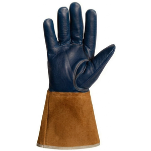Customizable Logo Heavy Duty Construction Gloves Reinforced Flame Retardant Safety Cowhide Split Leather Welding Gloves - Product Image 3
