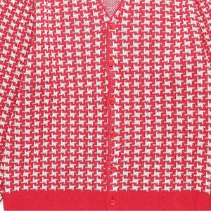 university greek logo knitted cardigan women <b>sweater</b> with buttons Long Sleeve Women Knitted Cardigan - Product Image 5