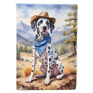 Bandera de jardín de bienvenida de vaquero Dálmata, buzón Multicolor, bandera decorativa para patio, obra de arte de Patio para camas de flores, tamaño de jardín - Product Image 1