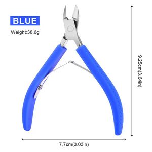 Cortauñas de acero inoxidable con mangos rosas y azules para el cuidado de los dedos, recortador de precisión duradero, diseño simple, uso para adultos - Product Image 5