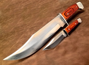 Couteau Bowie de survie professionnel A&M Enterprises, lame fixe en acier inoxydable de qualité industrielle, manche en Micarta - Product Image 2