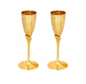 Classic Finish Brass <b>Wine</b> <b>Goblet</b> Intricate Engraved Chalice Vintage Metal Drinking Cup Decorative Piece - Product Image 2