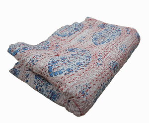 Cotton Quilt Floral Pattern Classic Design All-Season Home Use Folded Style <b>Hand</b> Wash Pigment Printing - Product Image 2