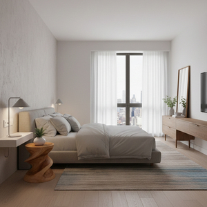 Tabouret d'entrée moderne en bois de Suar massif, sculptural et artistique, de haute qualité, fait main, finition naturelle pour l'intérieur de la maison - Product Image 3