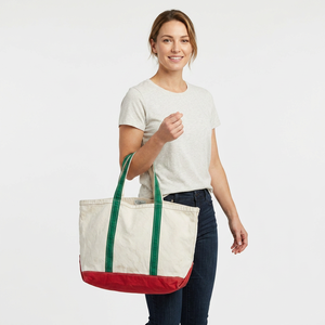 Sac fourre-tout en toile bleu clair pour femmes, grande capacité, tendance et polyvalent, avec logo personnalisé, sac à main en toile de coton pour le shopping et les voyages - Product Image 3