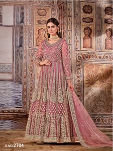 ชุดเลเฮนกา โจลี/ซัลวาร์ คามีซ งานปักแบบดั้งเดิมสำหรับงานหนักและงานปักลายละเอียด สำหรับสุภาพสตรี สวมใส่ในงานปาร์ตี้ แห้งเร็ว ทรงหลวม - Product Image 4