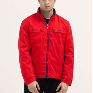 Unique Style Solid Color <b>Men's</b> Zipper Closure <b>Jackets</b> Polyester/Cotton Material <b>Canvas</b> Fabric <b>Men</b> Zipper <b>Jackets</b> - Product Image 1