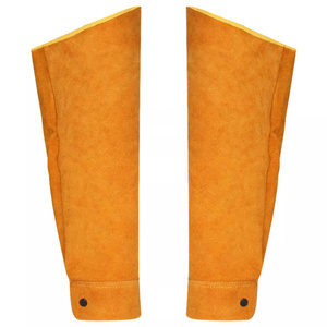 Manches de protection en cuir pour soudeurs, résistantes à la chaleur et aux flammes, en cuir de vachette, respirantes - Product Image 5