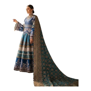 Robes de mariée afghanes personnalisées de haute qualité 2026 pour femmes, ensemble 3 pièces fait main avec broderies, châle et pantalon - Product Image 1