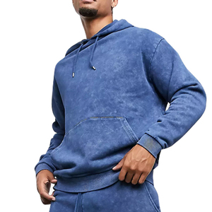 Survêtement streetwear vintage à capuche de qualité supérieure, délavé à l'acide, automne, grande taille, respirant, léger, 100% coton, service OEM - Product Image 5