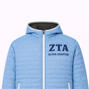Chaqueta de burbujas de alta calidad para fraternidad, abrigo acolchado con letras griegas personalizadas, fabricante de chaquetas acolchadas personalizadas para fraternidad, invierno - Product Image 2