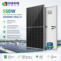 Panneaux solaires monocristallins PERC demi-cellules Jinko Tier 1 550-585W, module PV à 21,29 % d'efficacité, garantie 25 ans, pour système domestique