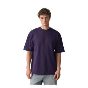 T-shirt en coton à manches courtes et col rond pour homme, coupe classique, couleur unie, style décontracté, tricot jersey, teinture unie - Product Image 3