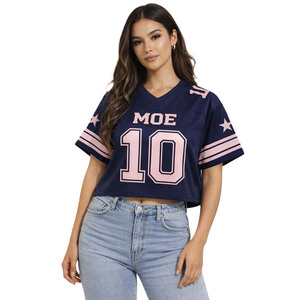 Maillot de football américain en maille respirante de haute qualité, style universitaire, streetwear, t-shirt de football, personnalisable avec logo OEM en gros - Product Image 4