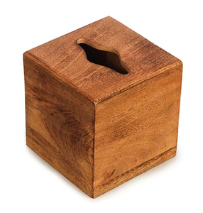 Elegant Handmade Wooden Square <b>Cube</b> Tissue Dispenser & Napkin Holder for Home and Office <b>Table</b> Use - Product Image 1