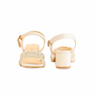 Sandale à talon pour femme FN6110 au design doré - Product Image 2