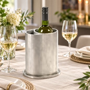 Seau à glace en aluminium personnalisable, écologique et durable, pour mariages, fêtes, hôtels, restaurants et services de boissons (vente en gros) - Product Image 1