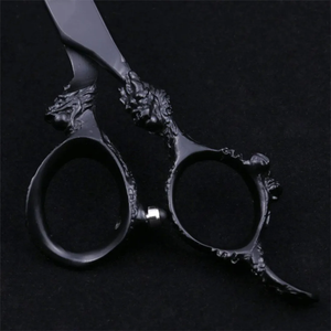 Ciseaux de coiffure professionnels noirs pour salon de coiffure avec vis en cristal - Product Image 6