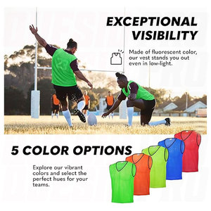 Chalecos Deportivos de Malla, Talla Única, para Entrenamiento de Fútbol y Baloncesto, Transpirables y Ligeros - Product Image 3