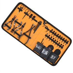 Kit d'outils professionnels pour extensions de cheveux : pinces métalliques, ciseaux, peignes, ensemble d'installation et de retrait pour perruques et extensions à clipser - Product Image 1
