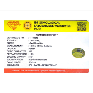 Natural Peridot 7.72 Carat Loose Gemstone-IGI Certified Faceted Stone for Fine Jewelry - Product Image 4
