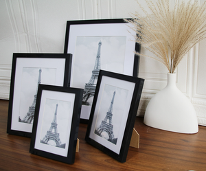 Home Usage Weathered <b>Black</b> 10*15 Photo Display Pack 2 Solid Wood Picture Clear Glass Natural Wood <b>A3</b> Hanging Art Wall Mounting - Product Image 5
