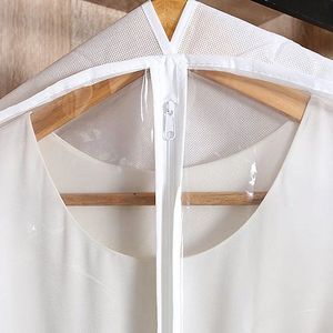 4 Pack Non-Woven Suit and <b>Dress</b> Hanging <b>Bags</b> Arctic White with Handles - Product Image 6
